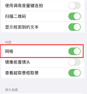 南部苹果手机维修网点分享iPhone如何开启九宫格构图功能 