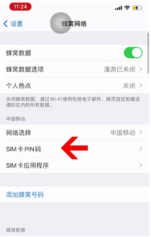 南部苹果14维修网分享如何给iPhone14的SIM卡设置密码 