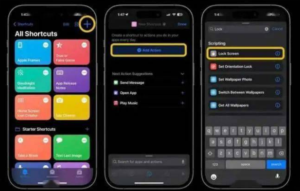 南部苹果14锁屏维修店分享iPhone14升级iOS16.4后如何创建锁屏快捷方式 
